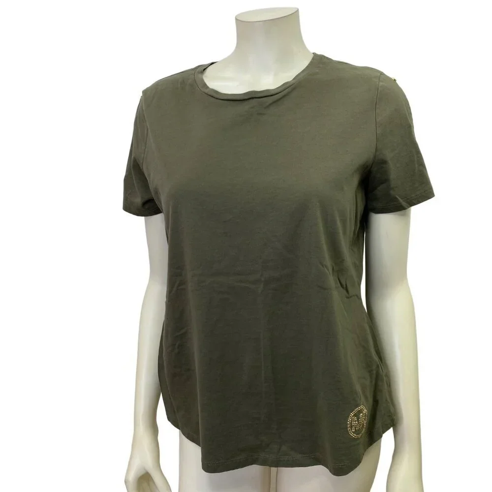 MICHAEL KORS‎ SHORT SLIT SLEEVE TOP L